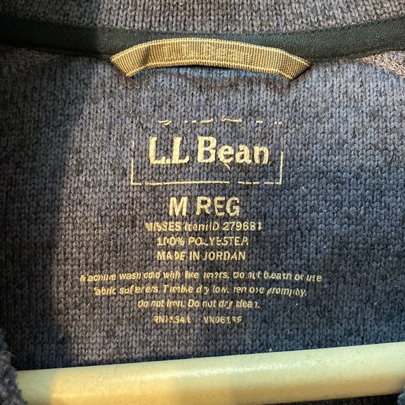 L.l. Bean full zip fleece jacket M - Picture 4 of 5